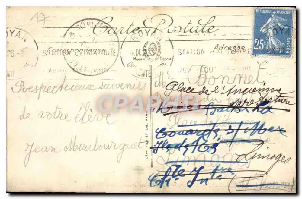 Ansicht von Royan — Vallières — Gruppe isolierter Felsen — LL. - Rückseite