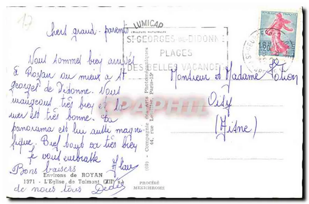 Igreja de Talmont — Royan — Lumicap - Verso