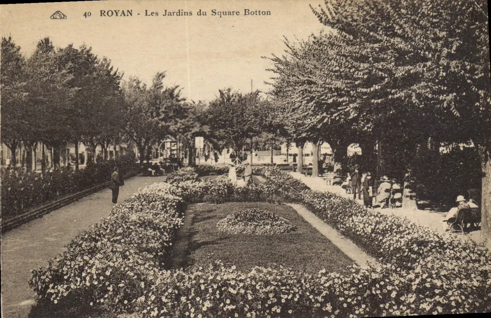 Royan - Os Jardins do Square Botton — Edição Nouvelles Galeries, Royan, n°40 - Frente