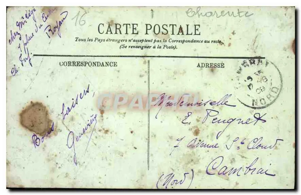 O Farol de Cordouan sob Tempestade — LL. — Grande Galeria dos Recordes Novozelski — Royan - Verso