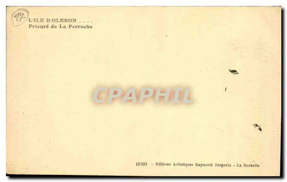 Portal e torre redonda de La Perroche — Editor: Raymond Bergevin, n° 17 - Verso