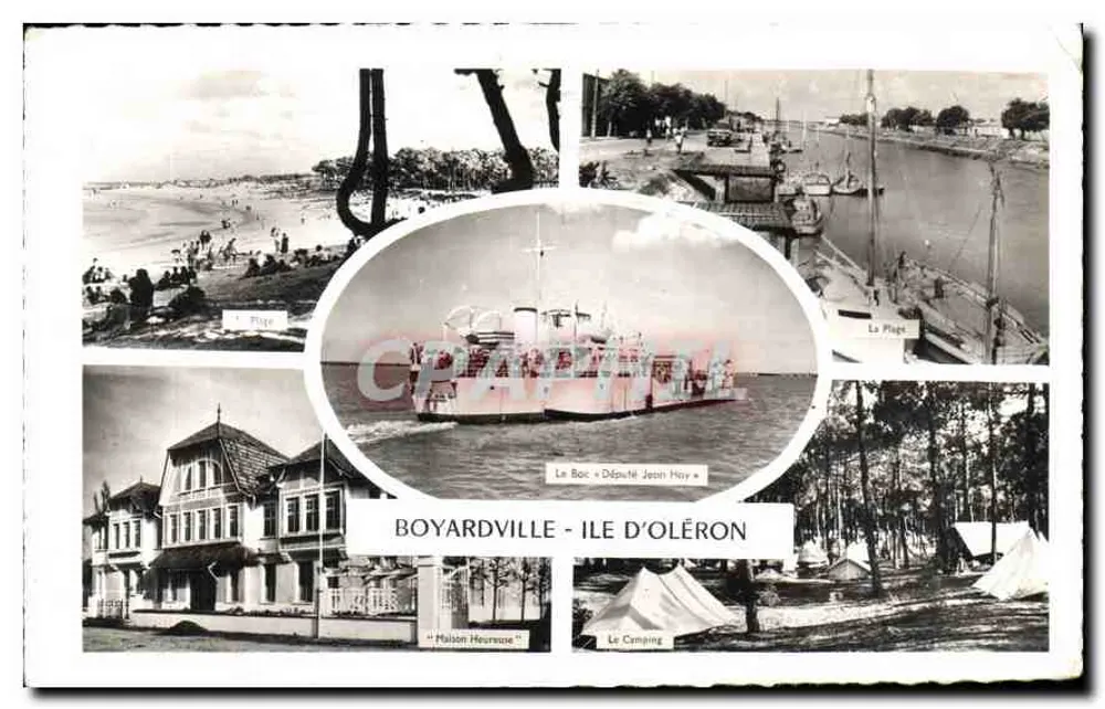 Boyardville - Ile d'Oléron — Collage von Touristenszenen — Edition APTAUD Père et Fils, NANTES - Vorderseite