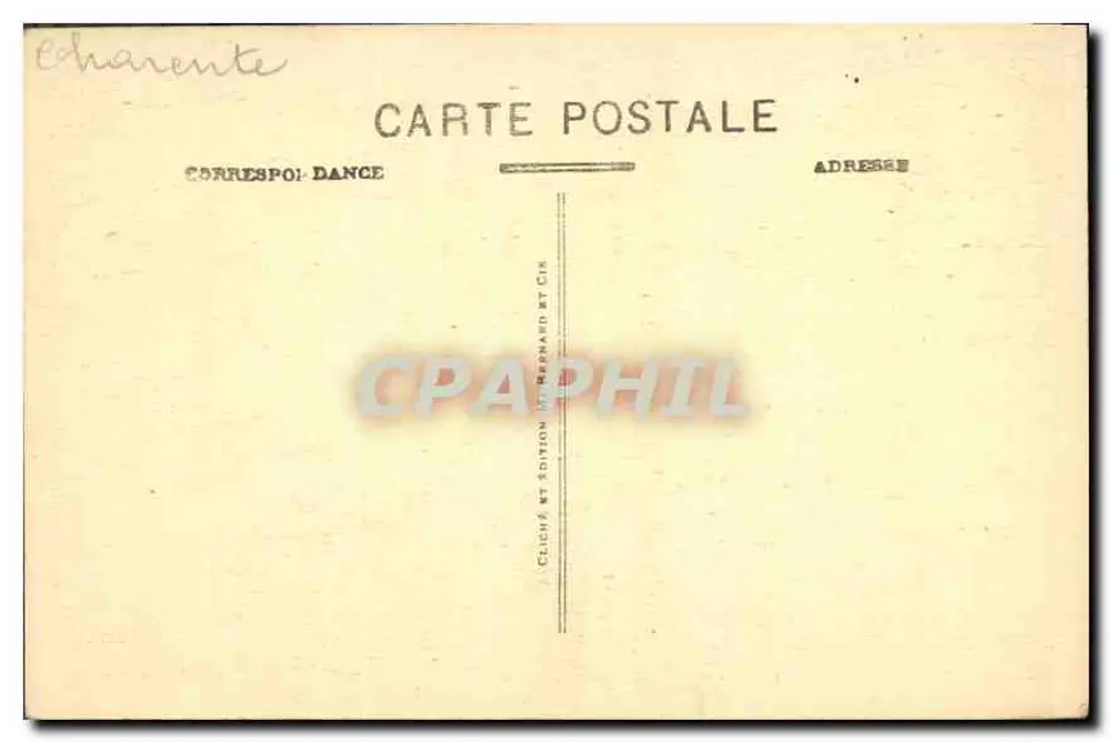 La Rochefoucauld — O Castelo, as Galerias — Cliché e Edição Bernard e Cie, n° 698 - Verso