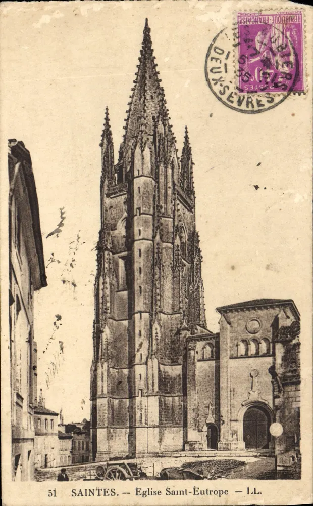 Saintes — Igreja de São Eutrópio — L.L. - Frente