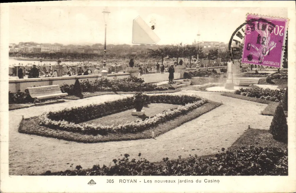 ROYAN - Die neuen Gärten des Casinos — Edition des Nouvelles Galeries, Nr. 305 - Vorderseite