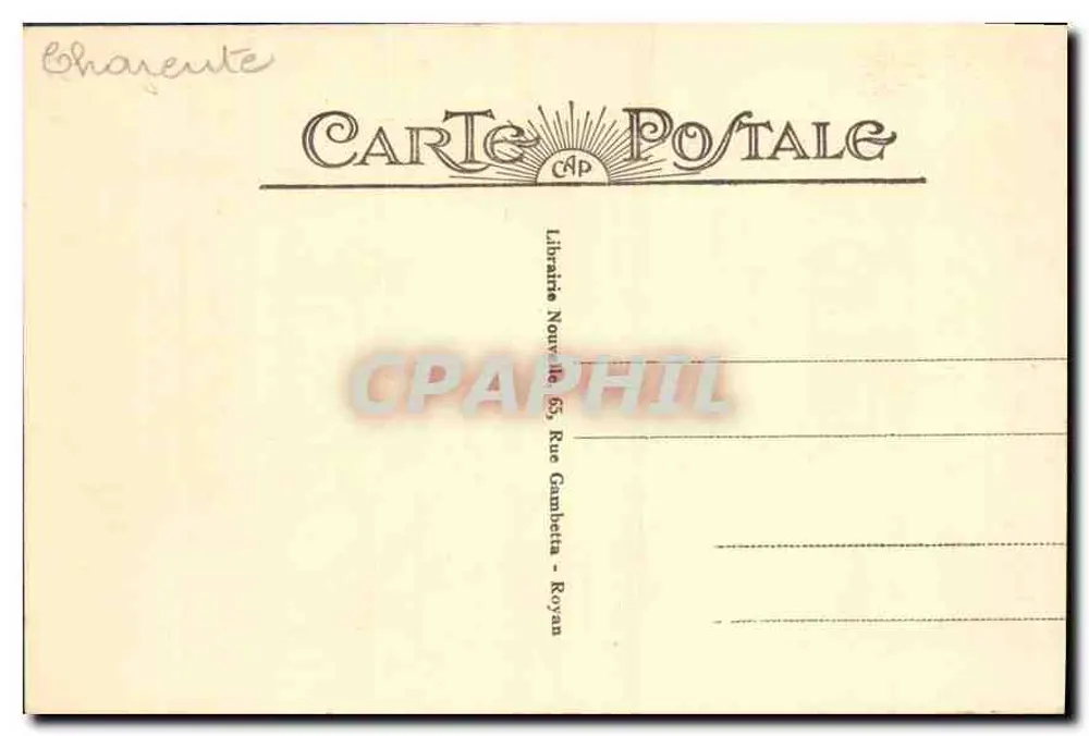 St-Palais-sur-Mer - A Praia — n° de série 105 - Verso