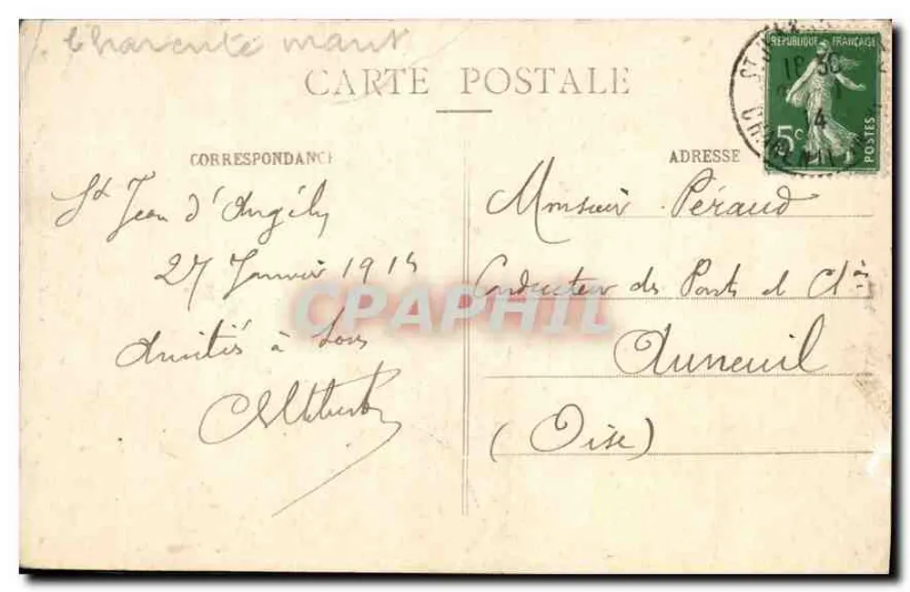 Saint-Jean-d'Angély — As Torres (século XII) — Edição H. Brodeau, Saint Jean-d'Angély - Verso