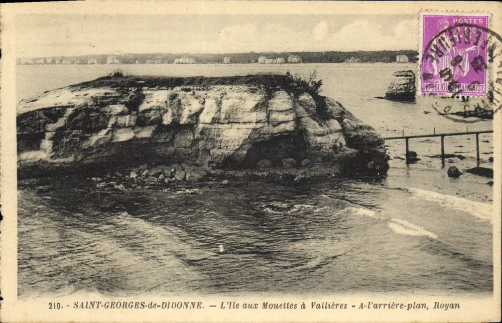 Saint-Georges-de-Didonne — Die Insel der Möwen bei Vallières — Im Hintergrund: Royan - Vorderseite