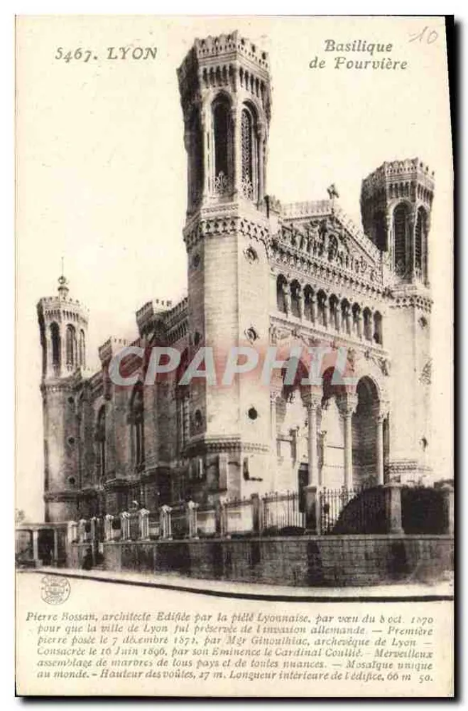 Basílica de Fourvière — Lyon — Editor desconhecido, n° 5467 - Frente