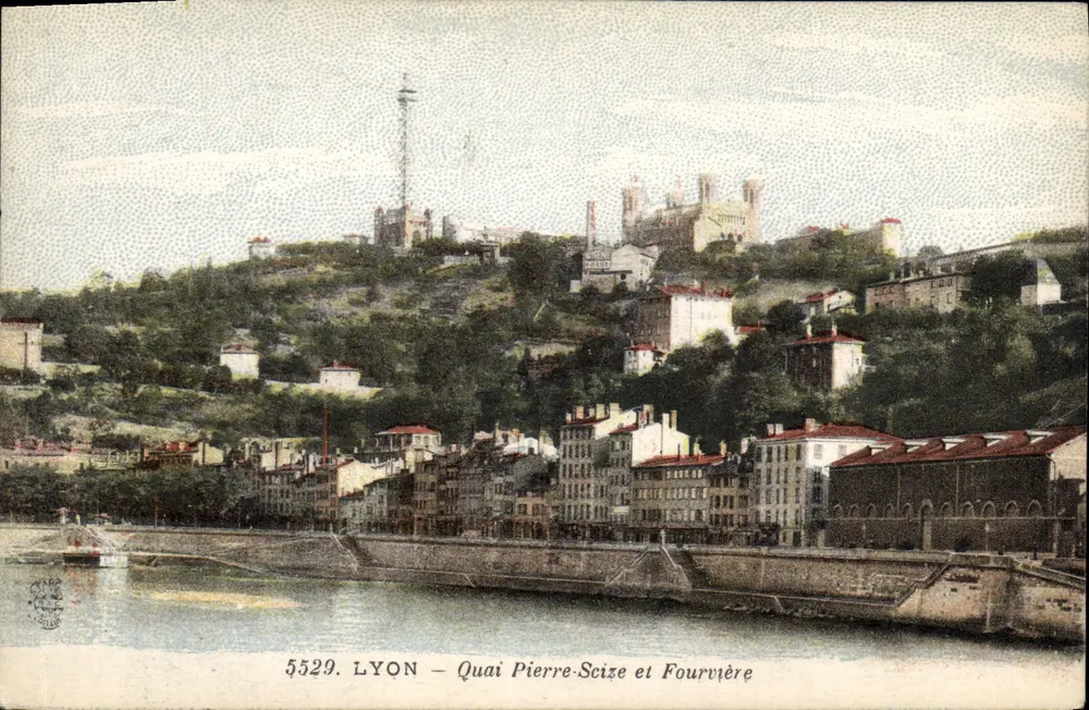 LYON — Quai Pierre-Scize et Fourvière — éditeur anonyme, n° 5529 - Frente
