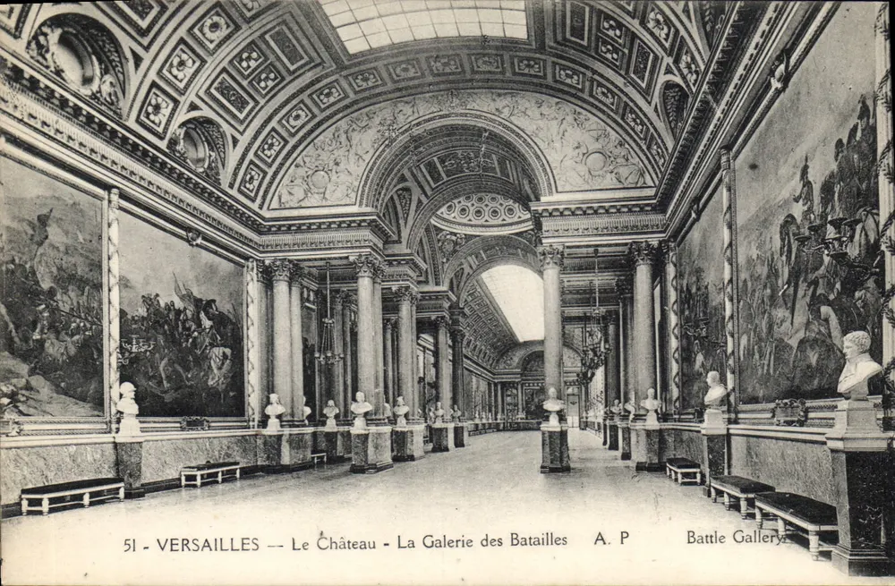 Versailles — Das Schloss - Die Schlachtengalerie — A. P. - Vorderseite