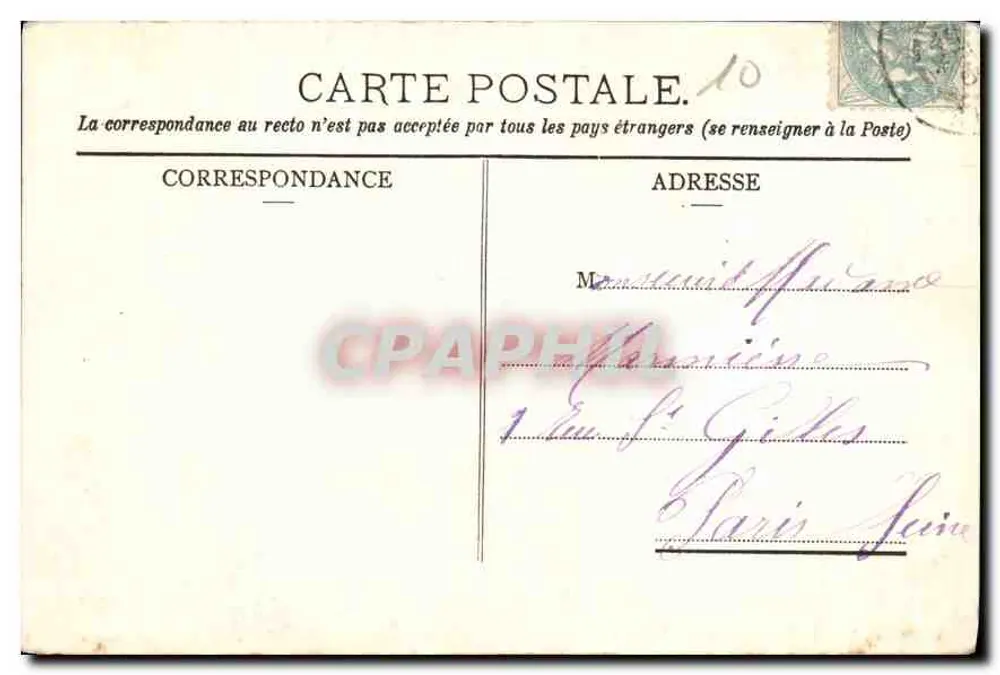 Troyes - O Jubé da Madeleine — coleção R. P. - n° 2510 - Verso