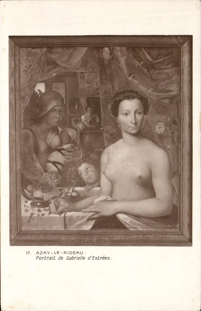 Azay-le-Rideau — Retrato de Gabrielle d'Estrées — Edição dos Monumentos Históricos - Frente