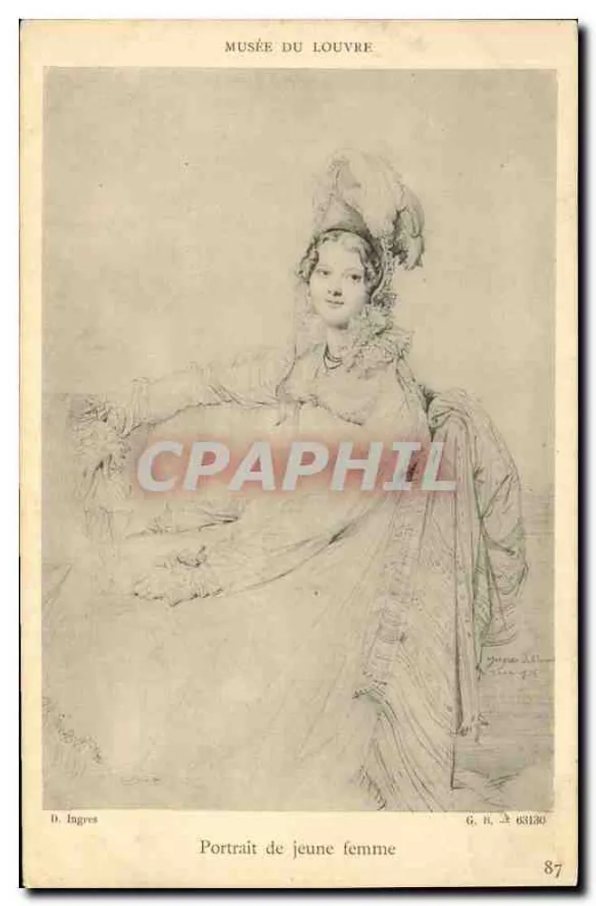 Porträt einer jungen Frau — Musée du Louvre — D. Ingres — G. R. n° 83130 - Vorderseite
