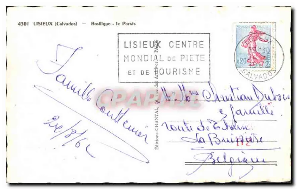 Basílica do Parvis — Lisieux — Edições Chantal - Verso