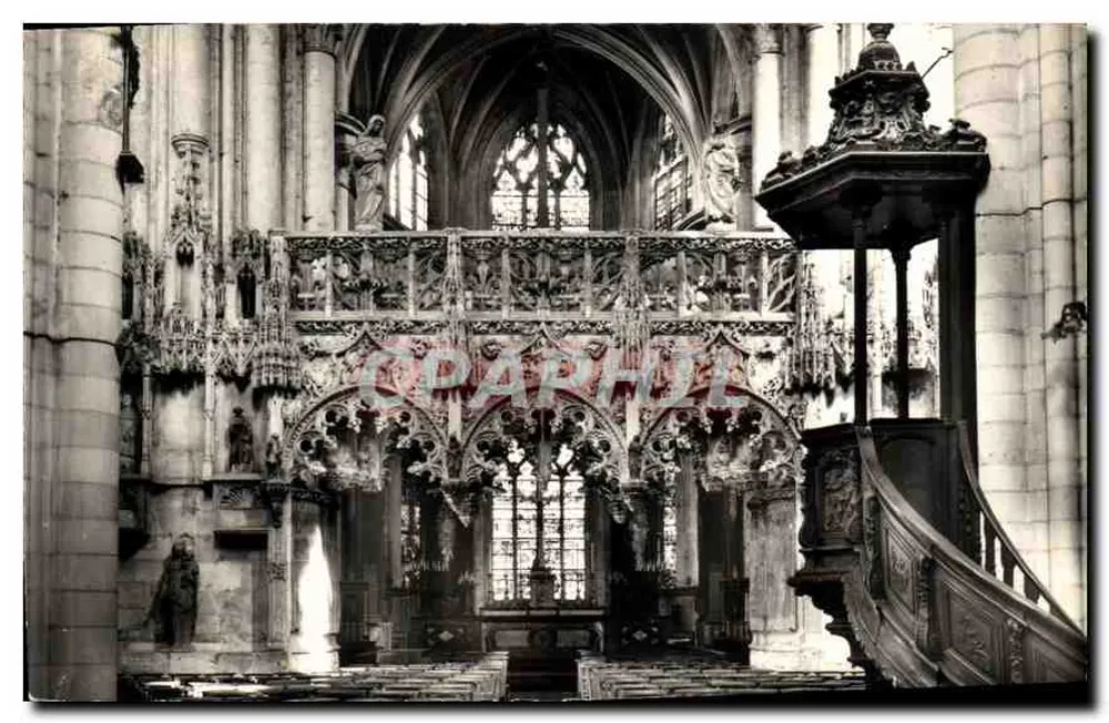 Interior da catedral de Troyes — vista do jubé e da cadeira — editor GRAFANIL - Frente