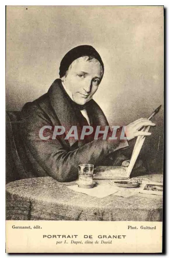 Retrato de Granet — por L. Dupré, aluno de David — Germanet, editor - Frente