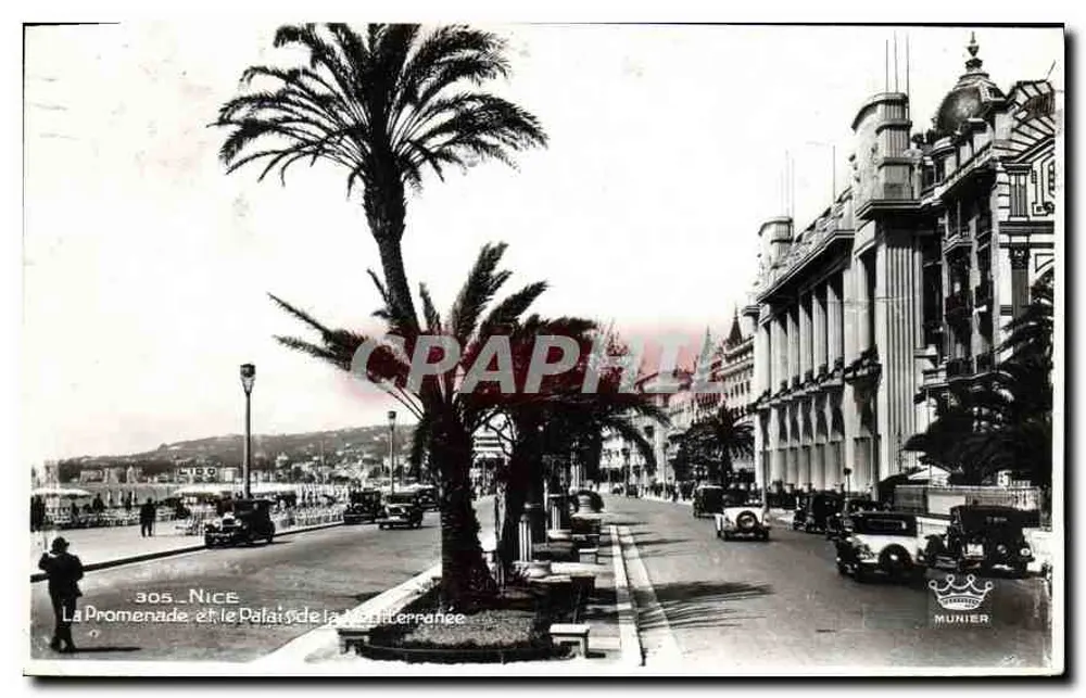 Die Promenade und das Palais der Mittelmeerküste — Nizza — Munier, n°305 - Vorderseite