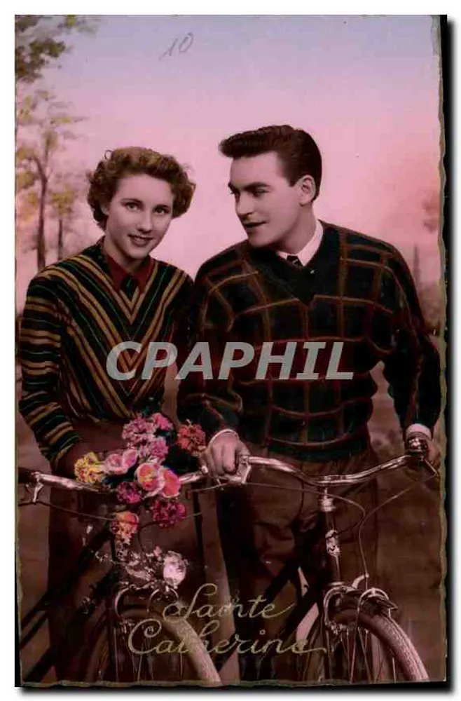 Casal jovem com bicicleta — Santa Catarina — J.C. 101 - Frente