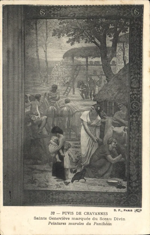 Sainte Geneviève mit dem göttlichen Siegel — Wandmalereien des Panthéons — B. F., Paris, n°32 - Vorderseite