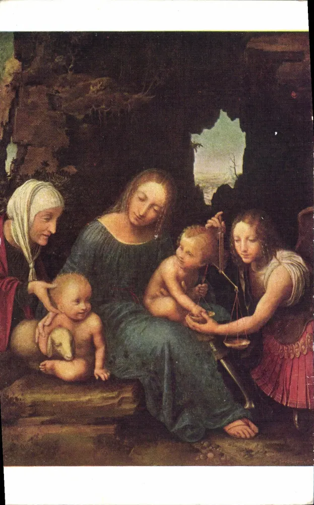Madona com balanças — obra de Leonardo da Vinci — Museu do Louvre, Paris — n° 045 - Frente