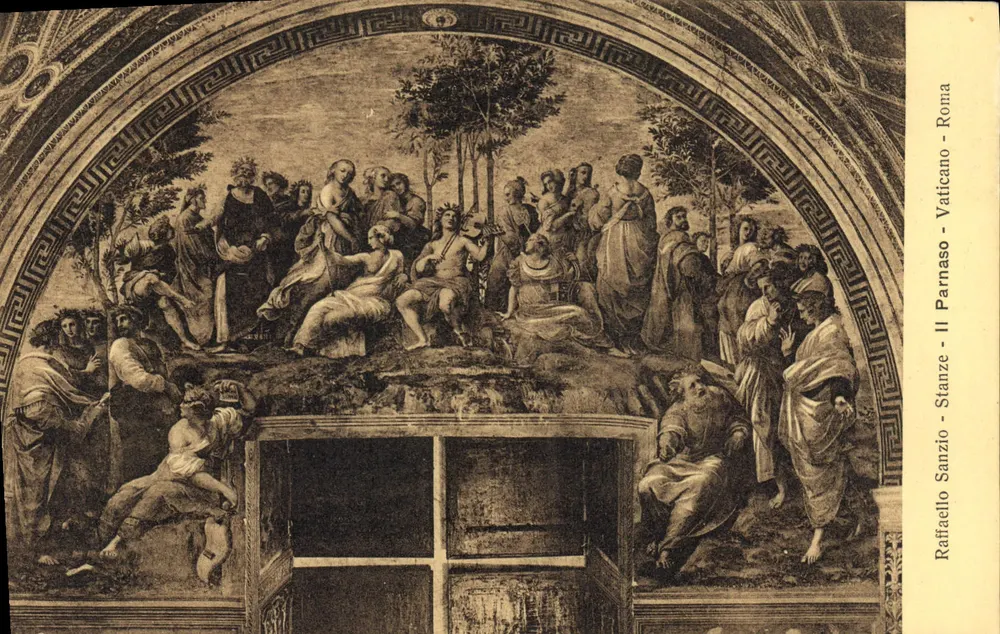 Der Parnassus — Fresko von Raphael — Stanze Vaticane — Roma - Vorderseite