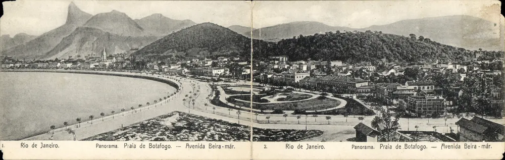 Rio de Janeiro — Panorama von Botafogo und Avenida Beira-mar — União Postal Universal Bilhete Postal Brazil - Vorderseite