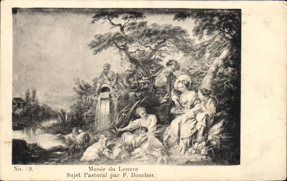 Pastoralisches Motiv von F. Boucher — Musée du Louvre — Nr. 9 - Vorderseite