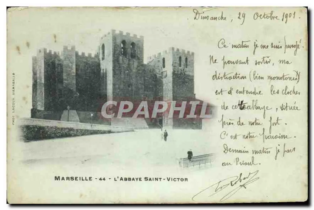 Marselha - 44 - A Abadia de São Vicente — Fototipia LACOCH DANNESILLE - Frente