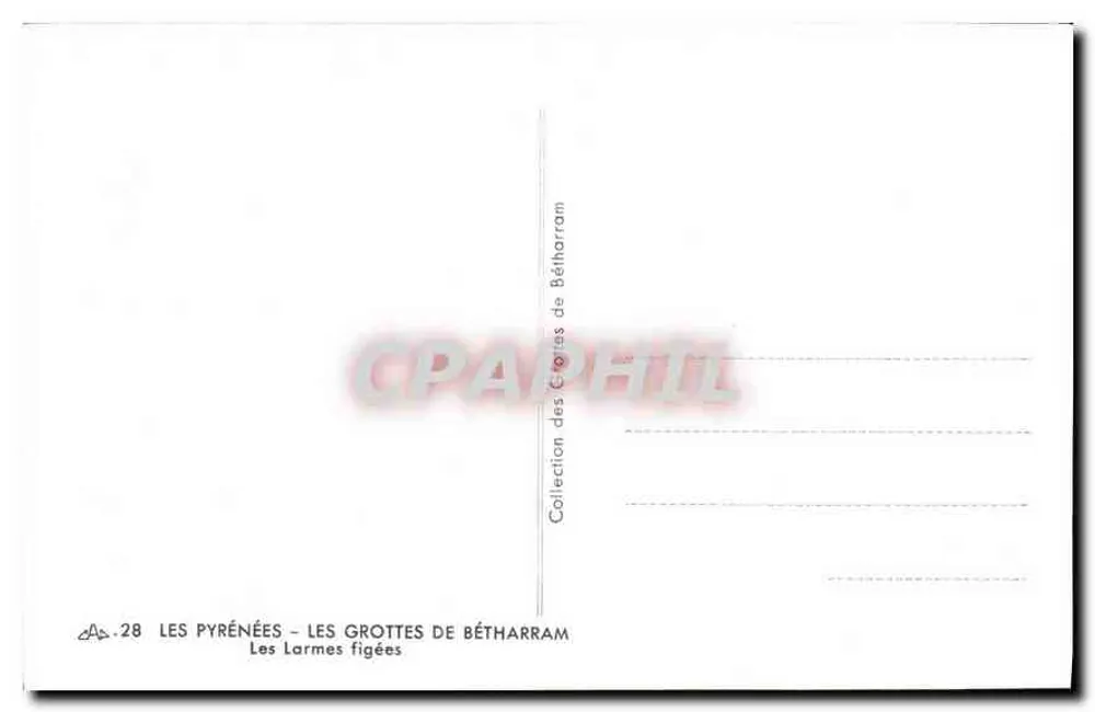 As Pirineus – As Grutas de Bétharram – As Lágrimas Congeladas - Verso
