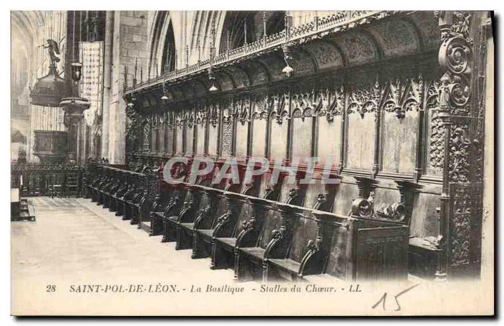Saint-Pol-de-Léon - A Basílica - Cadeiras do Coro - LL - Frente