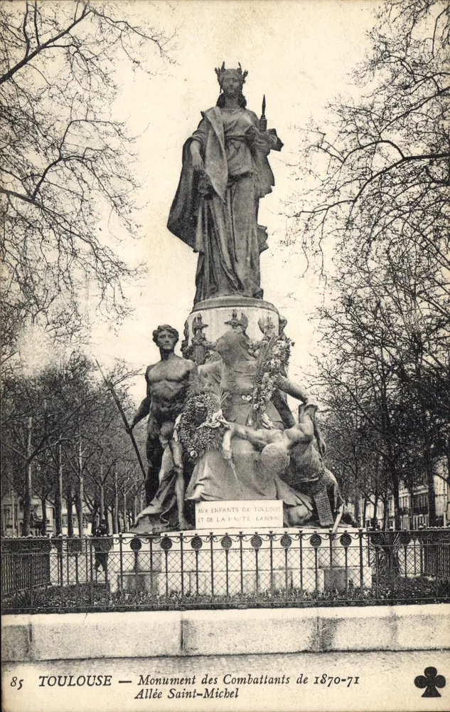 Toulouse — Denkmal der Kämpfer von 1870-71, Allée Saint-Michel — unbekannter Verleger, Nr. 85 - Vorderseite