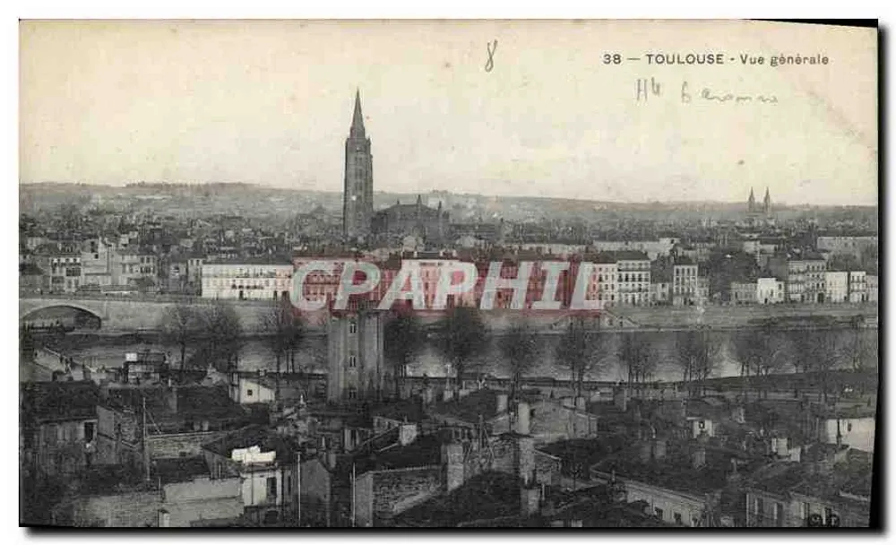 Toulouse — Vista geral — Editor desconhecido, n° 38 - Frente