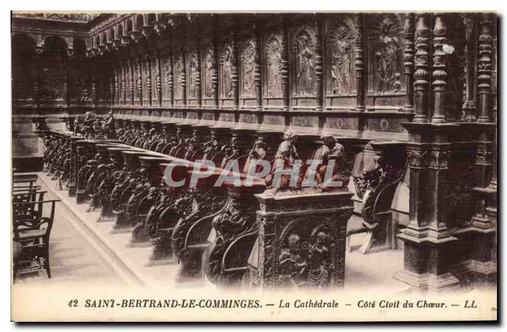 Saint-Bertrand-le-Comminges — Die Kathedrale — Zivile Seite des Chors — LL - Vorderseite