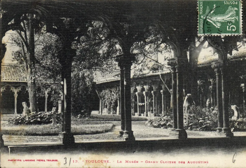 Toulouse - O Museu - Grand Cloître dos Augustinos — Fototipia Labouche Frères, Toulouse - Frente
