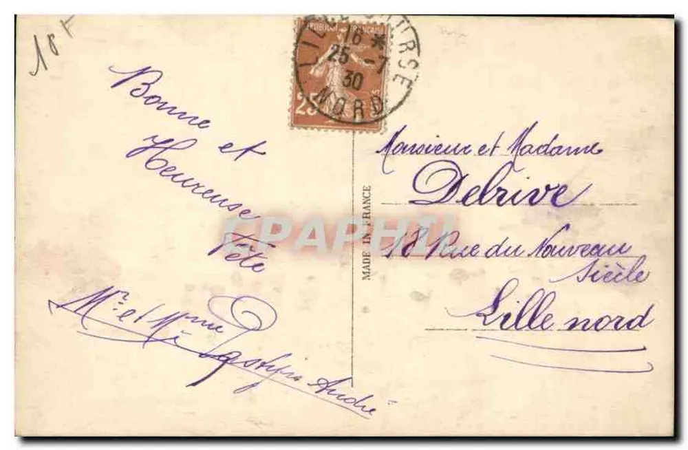 Mulher em um ponte de madeira — cena bucólica — S.O.L. n° 3460 - Verso