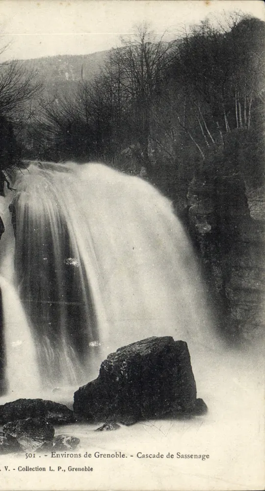 Cascata de Sassenage — Arredores de Grenoble — Coleção L. P., Grenoble - Frente