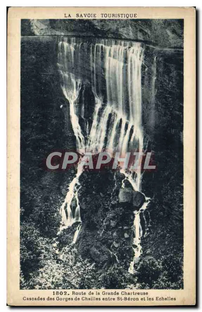 Cascata das Gorges de Chailles — Estrada da Grande Chartreuse entre St-Béron e les Echelles — La Savoie Touristique - Frente