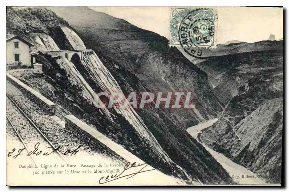 Dauphiné — Linie von La Mure, Übergang des Flusses Drac und Mont-Aiguill, 300 Meter — Verlag Eug. Robert, Grenoble - Vorderseite