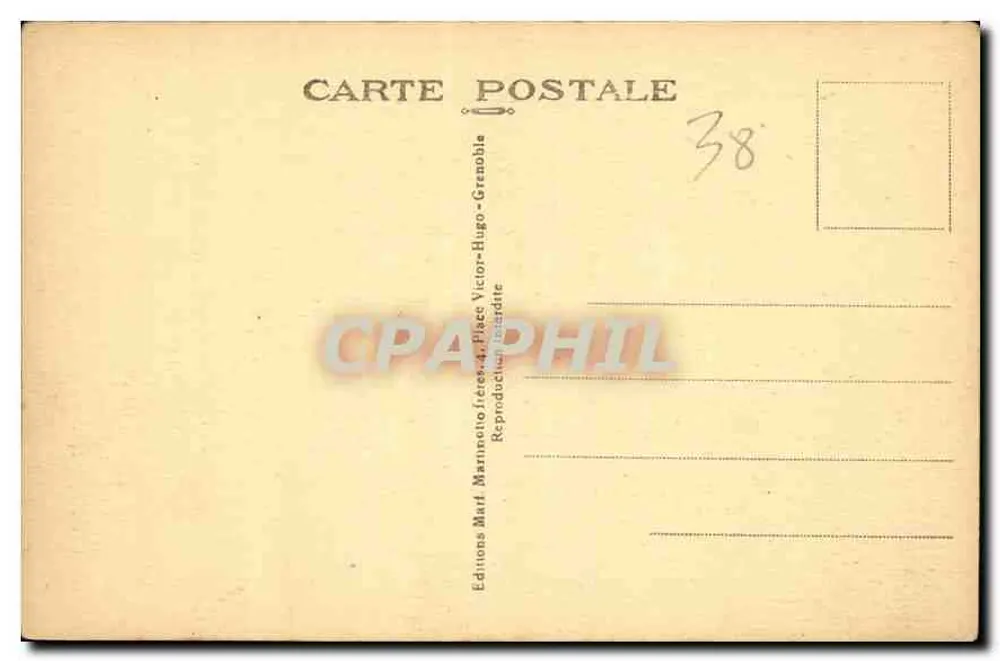 Rota da Grande-Chartreuse - Corenc e as Alpes — Éditions Marius Manneville, Grenoble - Verso