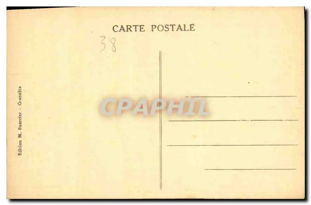 Dauphiné - Plateau des Petites Roches - Die Wasserfälle von Montfort — Ausgabe M. Bourcier, Grenoble - Rückseite