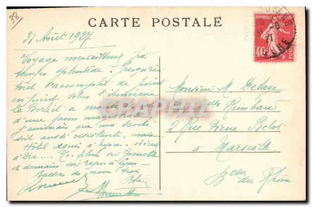 PONT-en-ROYANS (Isère) — Gorges da Bourne — Hotel Bonnard - Verso