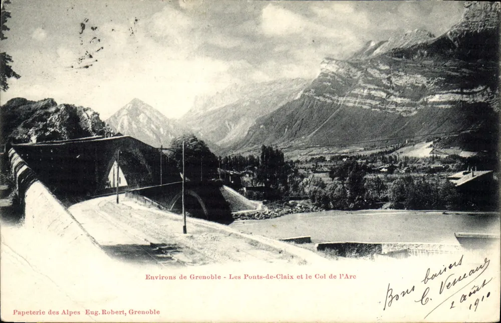 Umgebung von Grenoble — Les Ponts-de-Claix und Col de l'Arc — Papeterie des Alpes Eug. Robert, Grenoble - Vorderseite