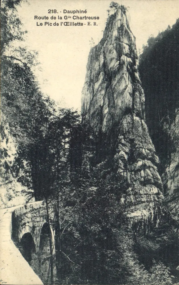 O Pico da Éillette — Dauphiné — Estrada da Chartreuse — E.R. — n°218 - Frente