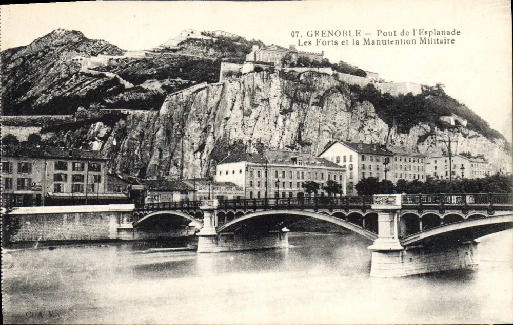 Grenoble — Brücke der Esplanade — Die Festungen und militärische Handhabung - Vorderseite