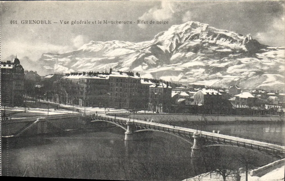 Grenoble — Allgemeine Ansicht und der Moucherotte — Schneeeffekt - Vorderseite