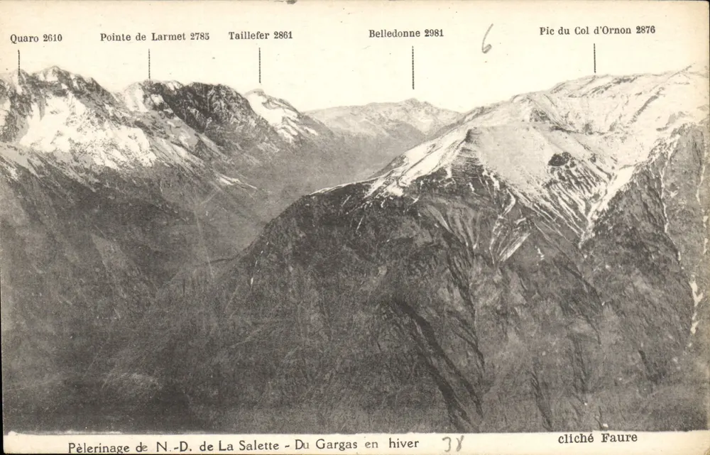 Pilgerung der N.-D. de La Salette - Du Gargas im Winter — Foto Faure - Vorderseite