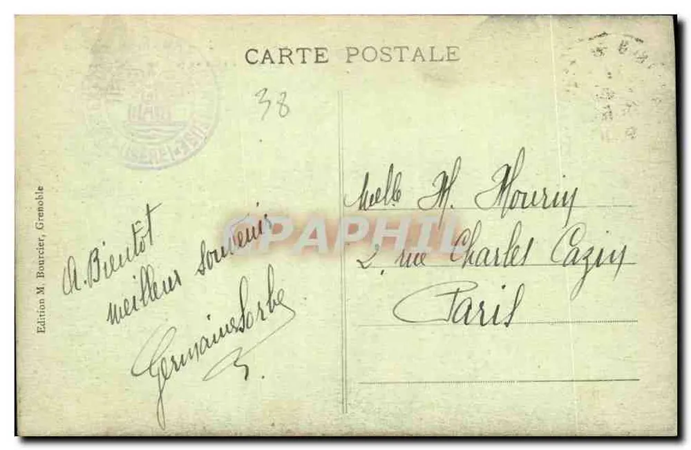 Das Kreuzweg am Fuße des Grand Som — Dauphiné, Grande-Chartreuse — Edition M. Bourcier, Grenoble - Rückseite
