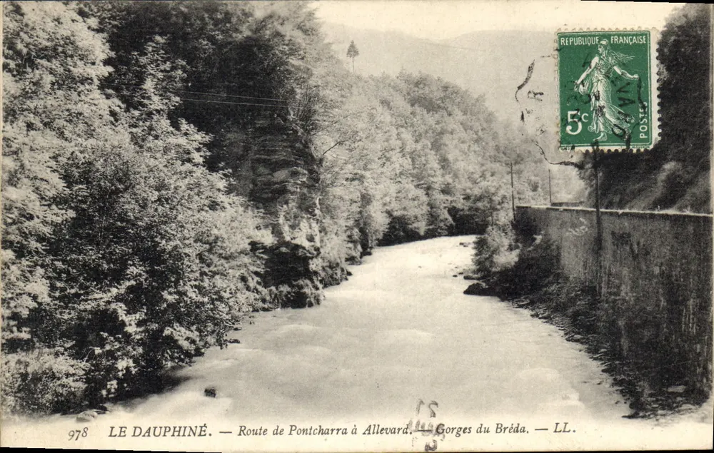 Gorges do Bréda — Estrada de Pontcharra a Allevard — LL. — O DAUPHINÉ - Frente