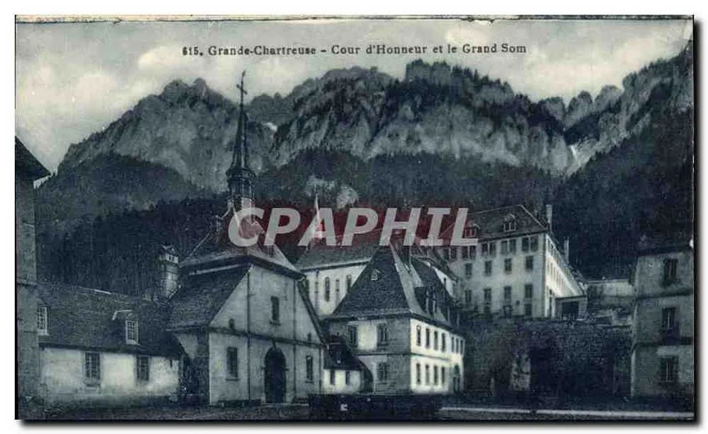 Grande-Chartreuse - Cour d'Honneur und der Grand Som - Vorderseite
